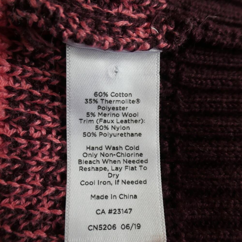 Talbots Tunic Sweater Womens Medium Multi Elbow Patch Wool Blend Academia Boho - Picture 11 of 11